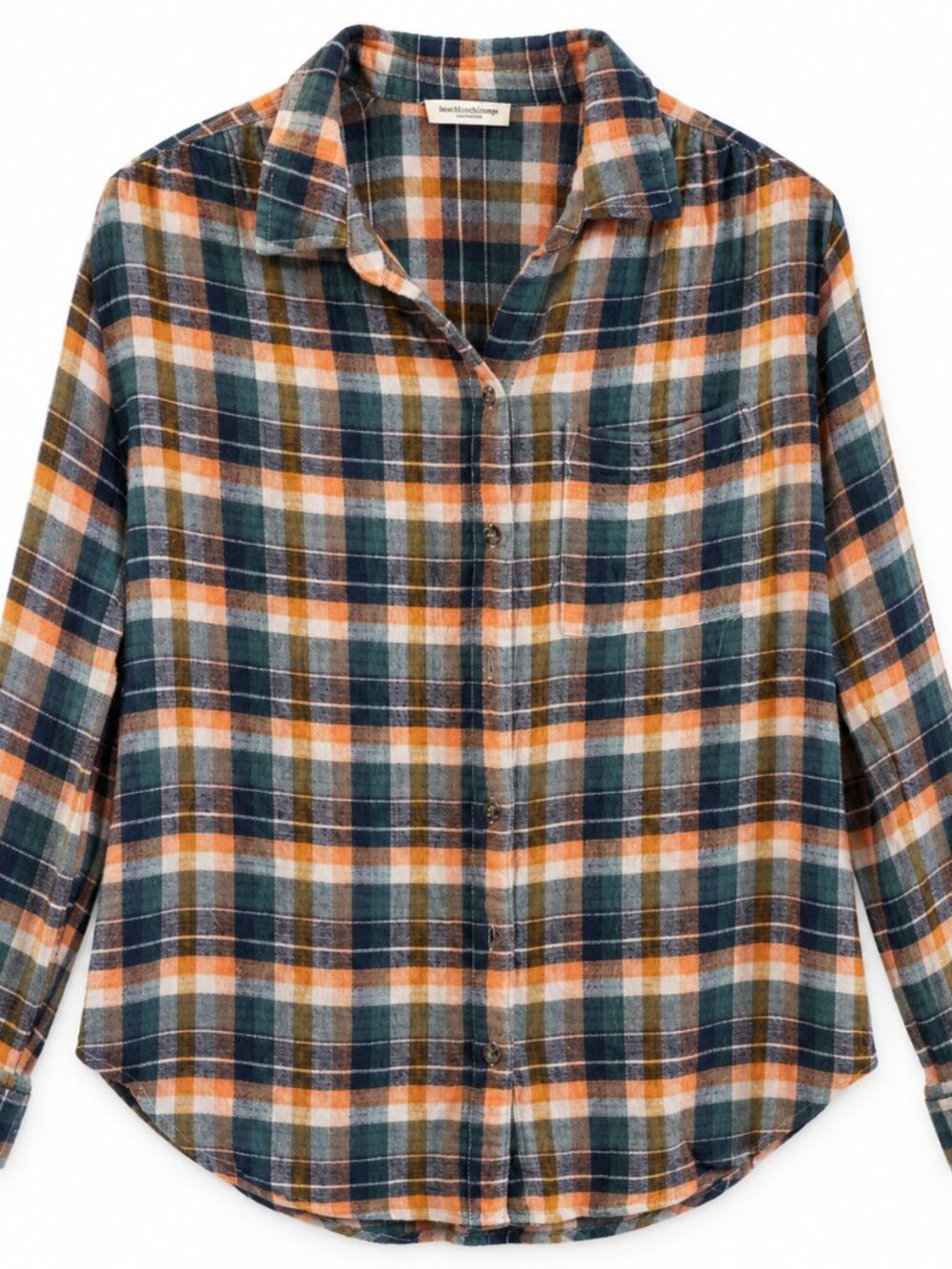 BeachLunchLounge Plaid Button Down Rustic Heritage L Flannel Shirt